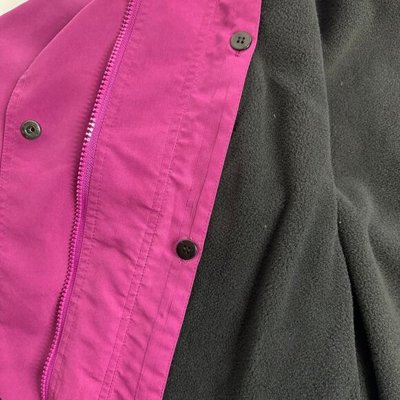 Serbin Sport Fuchsia Anorak Jacket Removable Fleece Liner Womens Size Small S - Picture 9 of 12